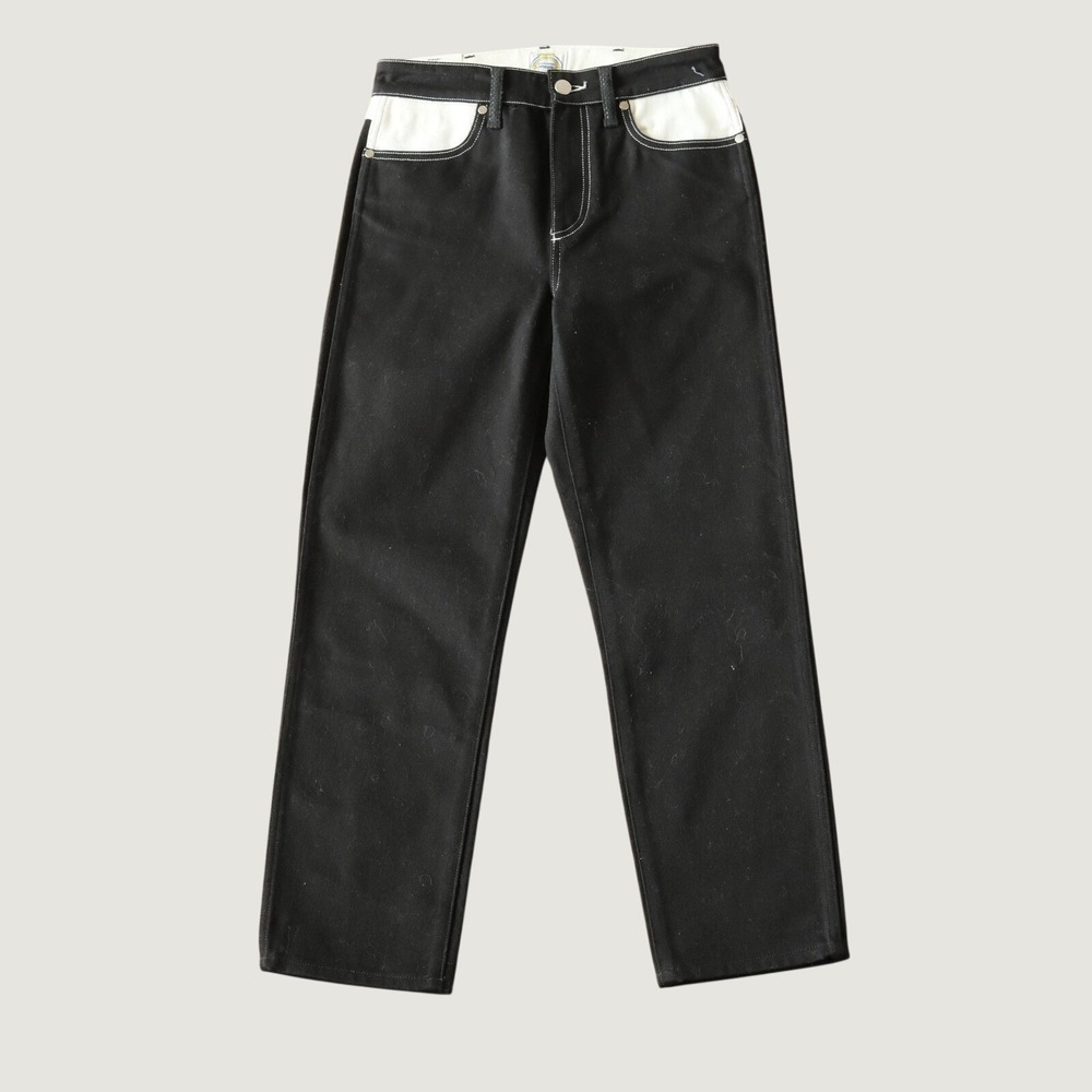 Wrangler Peter Max Jeans Black Contrast Pocket Retro Straight 27 Special Edition